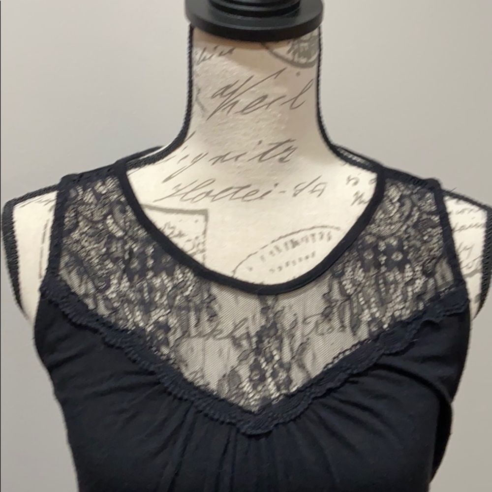 Black lacy tank